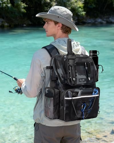 Fishing Backpack with Rod Holders