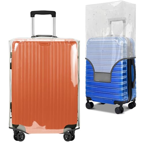 24 Inch Clear Luggage Cover for Suitcase Thickened PVC Waterproof