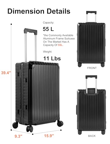Mvst Luggage Premium All Aluminum Magnesium Carry On 20'' Lightweight Metal