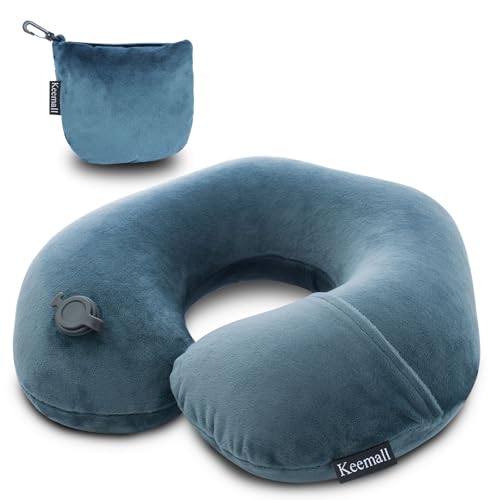 Portable Inflatable Travel Neck Pillow for Airplane
