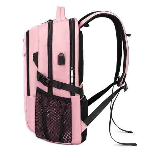 17 Inch Laptop Backpack for Travel Water Resistant College Backpack for Women Laptop Bag with USB Charging Port and Clear Toiletry Bag Work Backpack