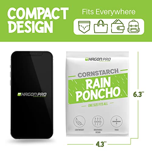 Disposable Rain Ponchos for Adults (5 Count)