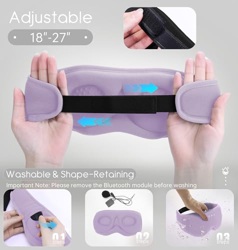 Sleep Mask with Headphones Bluetooth 5.4