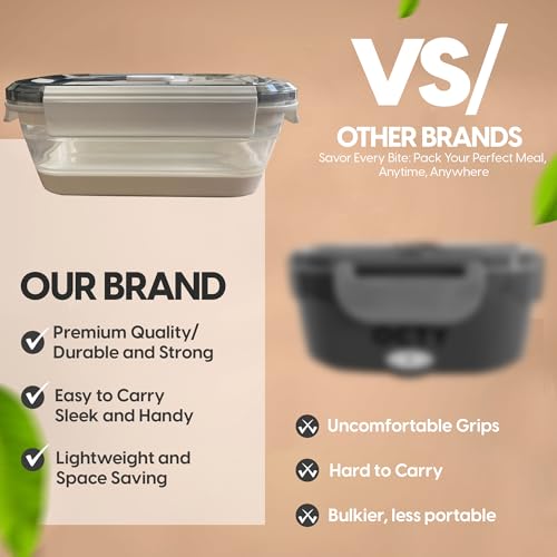 Collapsible Food Storage Containers with Lids (2 Count)