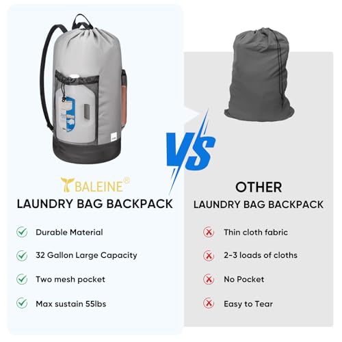 2PK 120L Laundry Bag Backpack (2 Count)