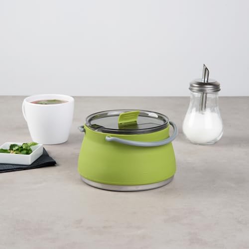 1L Green Silicone Collapsible Kettle (20 Count)