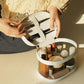 Clear Makeup Train Case Vanity Bag Make Up Travel Bag with Brush Holder