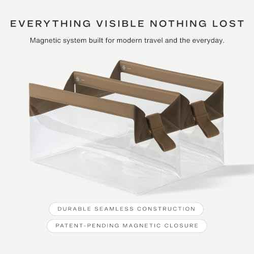 Parcel Clear Travel Kit with Zipperless Magnetic Closure