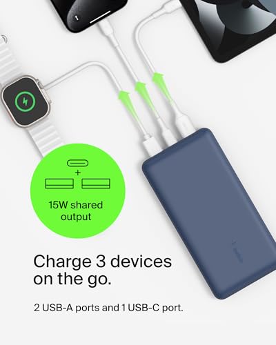 20000mAh 15W 3 Port Power Bank