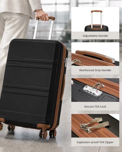 28 Inch Luggage Expandable Suitcase with Spinner Wheels TSA Lock