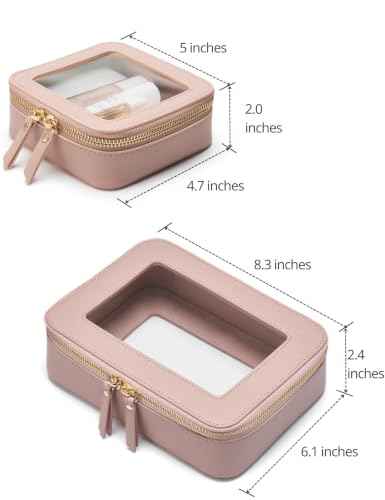 Clear Makeup Bag with Zipper (2 Count)