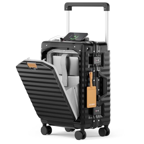 20 Inch Carry on Luggage with Aluminium Frame and Front Pocket