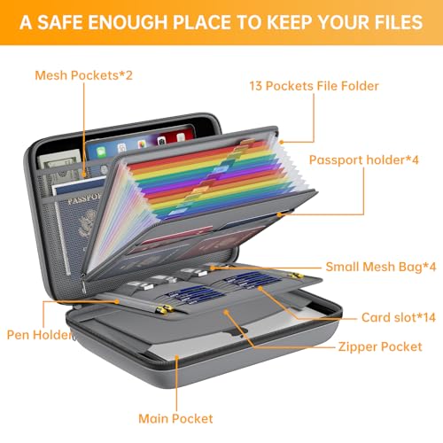Fireproof File Organizer with Lock
