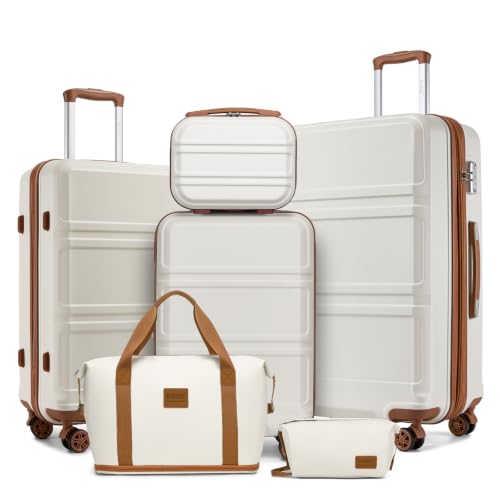 Suitcase Set 3 Piece Luggage Set Expandable with Spinner Wheels (6 Count)