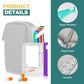 A7 Waterproof Pill Organizer with 7 PCS L Size Zippered Pill Pouches for A7 Binder (7 Count)