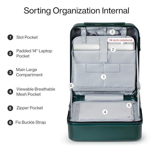 16 Inch Underseat Carry On Luggage With Wheels Underseat Carry On Bag Small Suitcase Personal Item Hard Shell Suitcases Mini TSA Approved Carry On Luggage