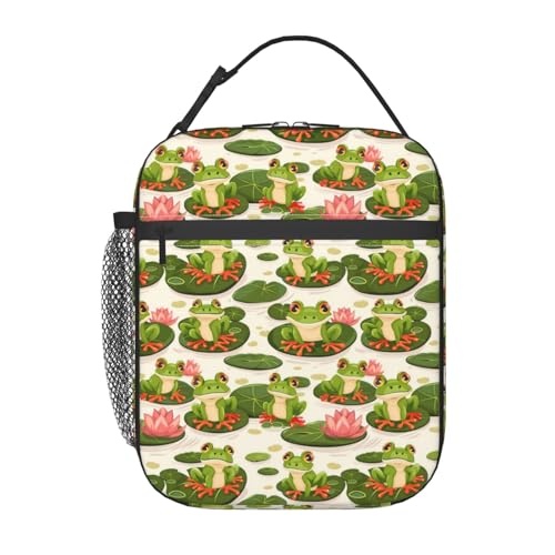 Frog Insulated Lunch Box for Women Men Frog Lunch Bag for Travel