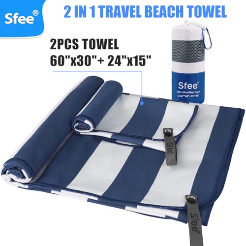 2 in 1 Microfiber Beach Towel