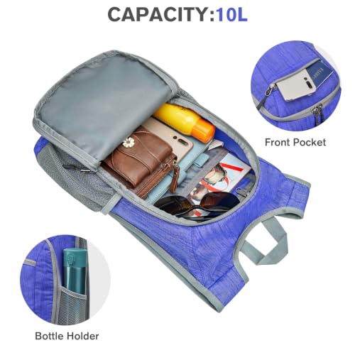 10L 15L Hiking Backpack Lightweight Packable Hiking Daypack Small Travel Outdoor Foldable Shoulder Bag