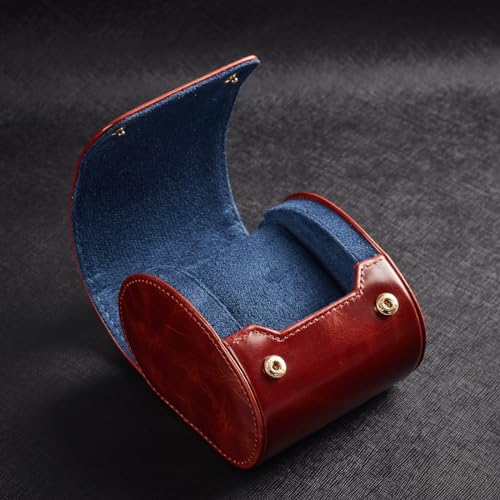 Genuine Napa Leather Watch Roll Travel Case