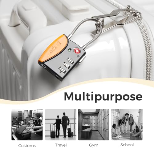 TSA Approved Travel Luggage Locks (4 Count)