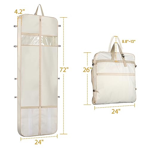 Wedding Dress Bag Long Garment Bag Dress Bag for Traveling 72 in