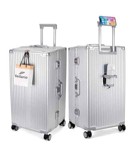 Super Large Aluminum Frame Checked Zipperless Luggage