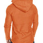 Mens Fashion Athletic Hoodies Sport Sweatshirt Solid Color Fleece Pullover Orange