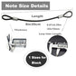 1/8"(3mm) Wire Diam Stainless Steel Cable Eyelets Loops Short Rope Lanyard Safety Tether Chain Lock with Vinyl Coated Cover, 15Pcs 8" Long Black (15 Count)