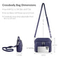Genuine Leather Crossbody Bags for Women Travel Wallet Purse Navy
