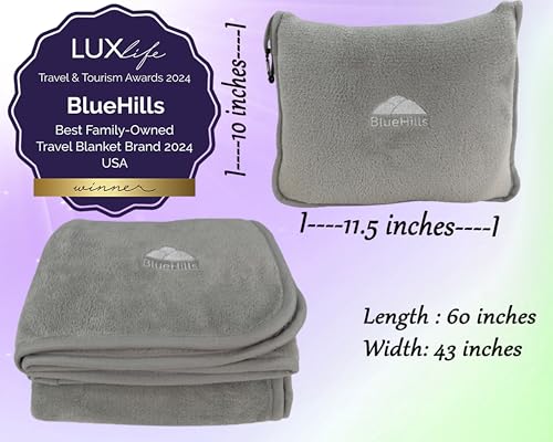 Premium Soft Travel Blanket Pillow Combo Airplane