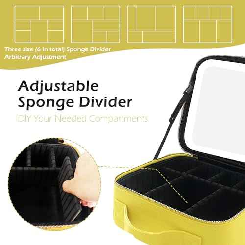 Travel Makeup Bag Cosmetic Bag Makeup Organizer Bag with Lighted Mirror