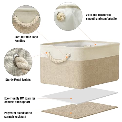 15.7" x 12" Wide & Low Fabric Storage Bin (3 Count)