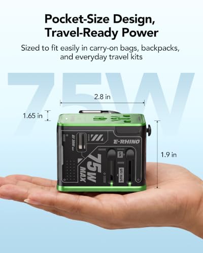 75W 5 Port Universal Travel Adapter