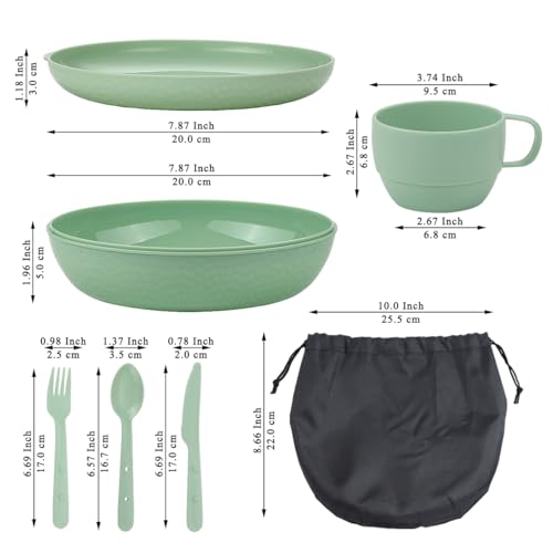 6 Piece Camping Mess Kit with Bowl
