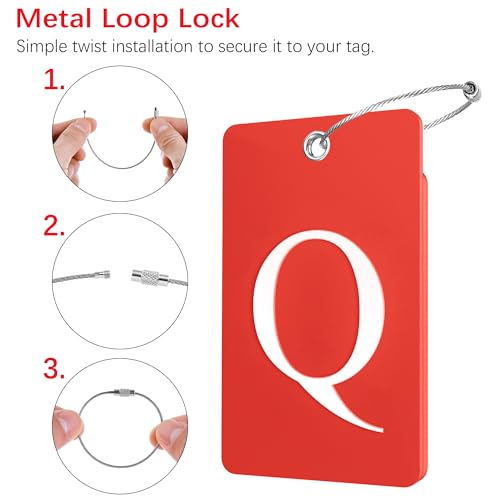 2 Pack Initial Luggage Tags for Suitcases Airplane Travel Essentials (2 Count)