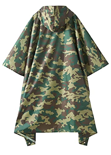 Hooded Rain Poncho for Adult with Pocket