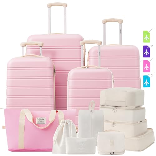 Luggage set 13 Piece 16 20 24 28 IN Hardside Suitcase with Bags (13 Count)