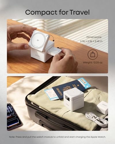 3-in-1 Cube MagSafe Compatible Qi2 15W Foldable Charging Station
