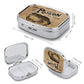 Metal 2 Compartment Pill Organizer Travel Friendly Portable Compact Pill Box Cute Pill Case to Hold Vitamins