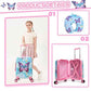 Kids Luggage Set 2 Pcs Carry On Rolling Suitcase with U shaped Pillow Butterfly Toddler Suitcase for Girls Hardside Luggage with Spinner Wheels Airline Approved (2 Count)