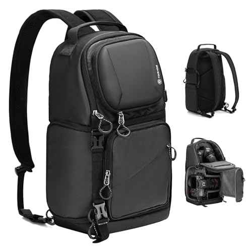 2-in-1 Camera Backpack & Shoulder Sling Bag Compact 9L Black TR-S