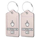 2 Pack Luggage Tags for suitcases Pink Don't Touch Me TSA Approved Label Luggage Tag Baggage Tag Leather Stainless Steel Loop Label Tag for Men Women Travel Bag Suitcase (2 Count)
