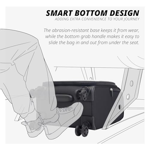Underseat Carry On Luggage with Wheels