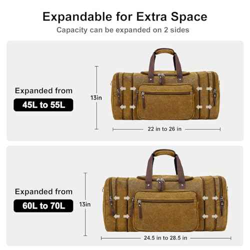 Large Canvas Duffle Bag for Travel