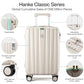 24 Inch Expandable Medium Checked Luggage with 8 Spinner Wheels
