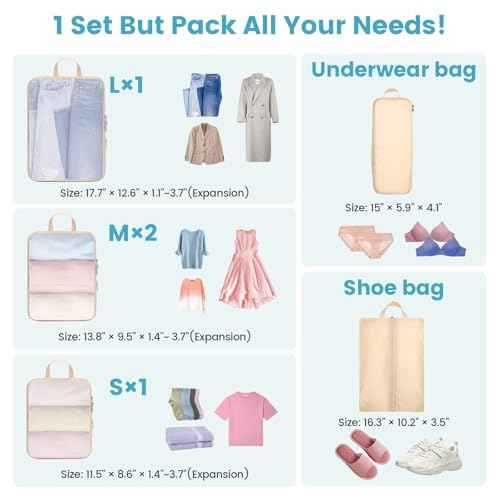 Mesh Compression Packing Cubes (6 Count)