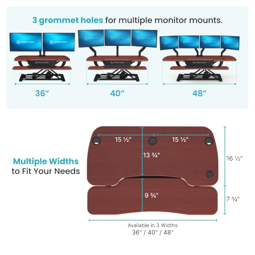 PowerPro 48 Inch Electric Standing Desk Converter