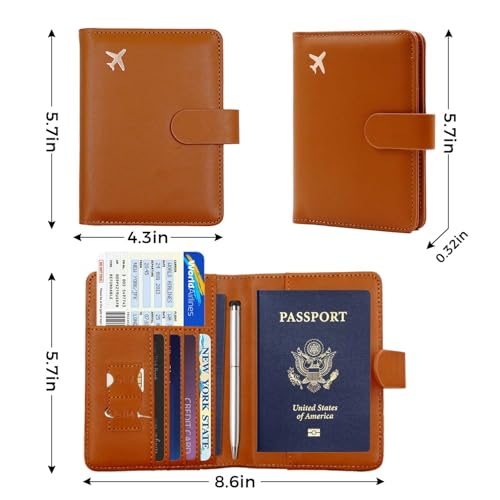 Premium Leather Passport Holder Covers Case