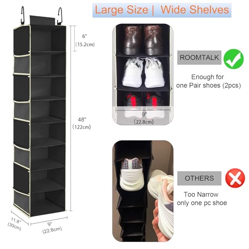 2 Pack Large Sized Hanging Shoe Organizer 8